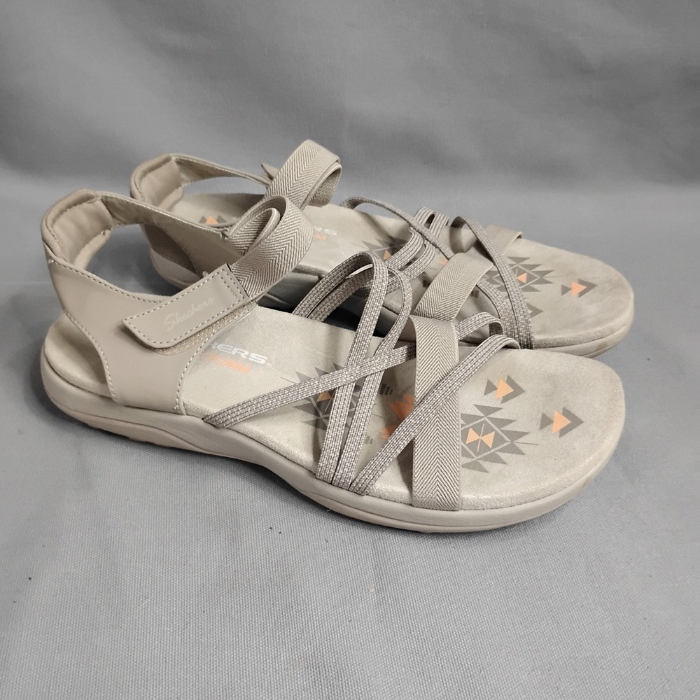 Skechers Reggae Slim Vacay Taupe Sandal 163193W Womens 10